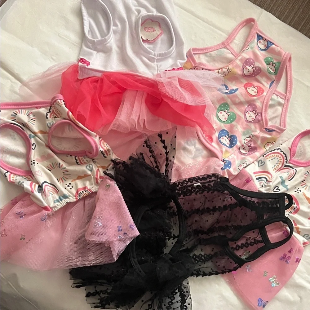 SHEIN Pink and Black Dog Dresses